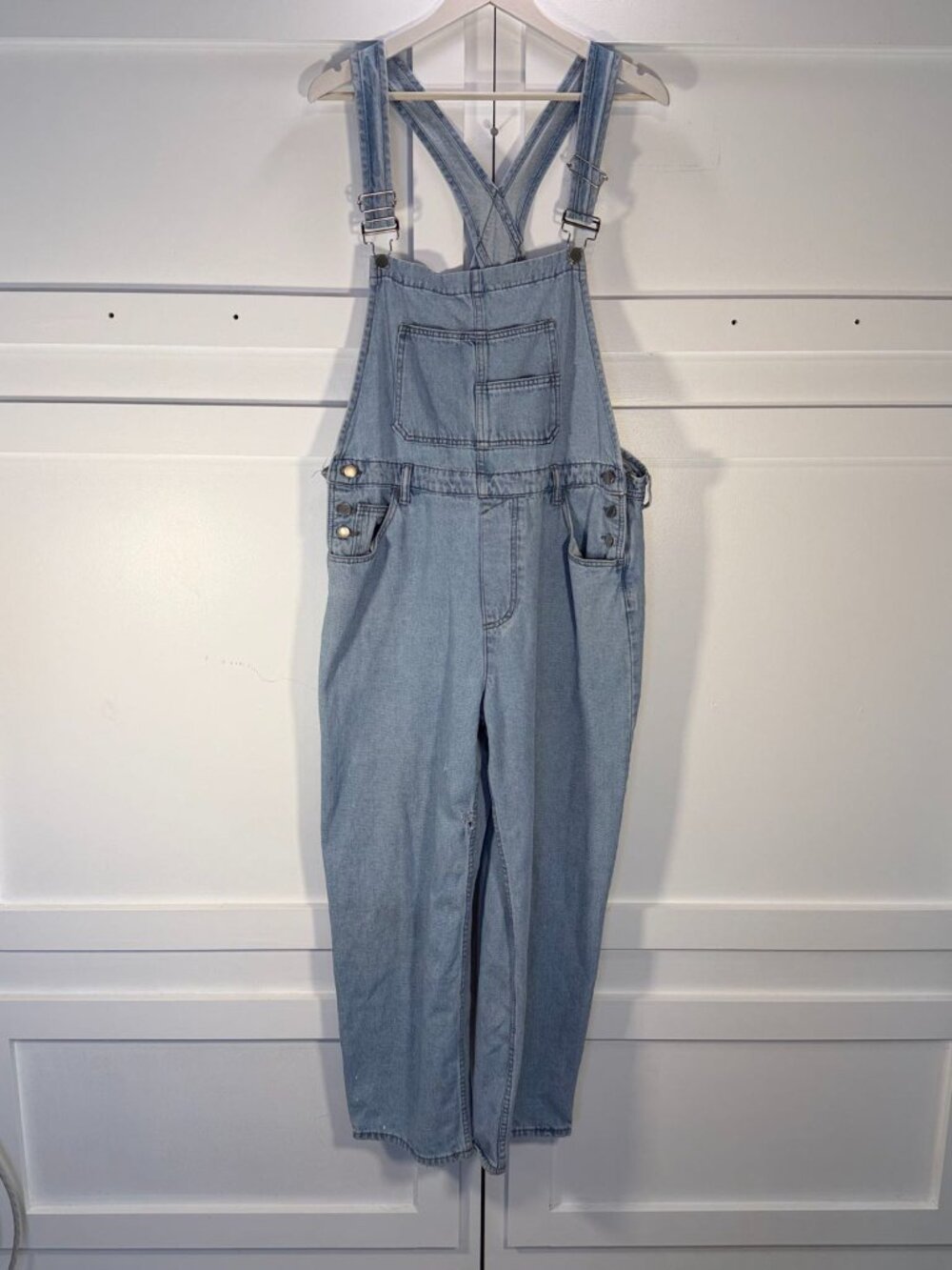 ANRABESS Denim Overalls Women's XL Light Wash - Picture 3 of 14